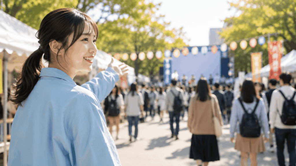 大学学園祭の会場雰囲気